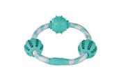 Psy - Trixie Denta Fun Rope ring with balls mint flav. Rubber ø 20 cm/ø 5 cm - TX33704