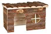 Gryzonie - Trixie Natural Bark Wood House Jerrik Small Animals Large Hamsters Degus 28x16x18cm - TX62182