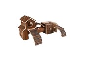 Gryzonie - Trixie Frida tunnel system mice bark wood 47 × 22 × 15 cm - TX6163