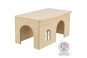 Gryzonie - Trixie Domek z Naturalnego Drewna bez Gwoździ dla Małych Zwierząt Świnki Morskie Króliki Miniaturowe 40x20x23cm - TX61263