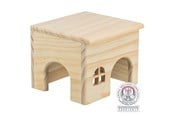 Gryzonie - Trixie Domek z Naturalnego Drewna bez Gwoździ dla Małych Zwierząt Myszy Chomiki 15x12x15cm - TX61261