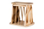 Gryzonie - Trixie Hay manger with lid wood/flamed 25 × 22 × 18 cm - TX61193