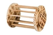 Gryzonie - Trixie Hay manger with lid wood/flamed ø 15 × 19 cm - TX61192