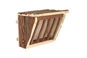 Gryzonie - Trixie Hay manger hanging with lid bark wood 20 × 15 × 17 cm - TX61191