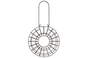 Klatki, domki i akcesoria dla ptaków - Trixie Fat ball feeder round 8 fat balls metal ø 24 × 8 cm black - TX55622