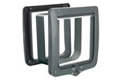 Koty - Trixie 4-Way cat flap XXL with tunnel 24 × 28 cm grey - TX44242