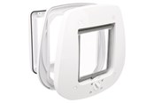 Koty - Trixie 4-Way cat flap for glass doors 27 × 26 cm white - TX44221