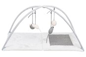 Koty - Trixie Junior Scratching mat/playing arch sisal rug/plush 60 × 33 × 42 cm grey/light grey - TX43114