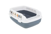 Koty - Trixie Delio cat litter tray with rim 38 × 20 × 50 cm grey/white - TX40397