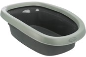 Koty - Trixie Carlo cat litter tray with rim 31 × 14 × 43 cm anthracite/grey-green - TX40211