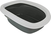 Koty - Trixie Carlo cat litter tray with rim 2: 38 × 17 × 58 cm dark grey/light grey - TX40121