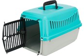 Psy - Trixie Capri transport box XXS: 26 × 25 × 39 cm light grey/turquoise - TX39803