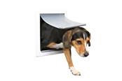 Psy - Trixie 2-Way dog flap with tunnel S–M: 30 × 36 cm white - TX3878