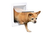 Psy - Trixie 2-Way dog flap with tunnel XS–S: 25 × 29 cm white - TX3877