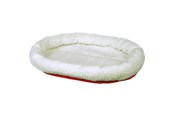 Psy - Trixie Bed round 47 × 38 cm wool-white/red - TX28631