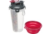 Psy - Trixie Food and water container plastic 2 × 0.35 l/ø 11 × 23 cm - TX25019