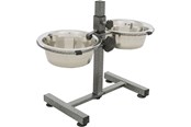 Psy - Trixie Regulowany Stojak na Miski dla Psa z 2x Miskami ze Stali Nierdzewnej 0.75L - TX24920
