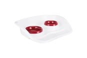 Koty - Trixie Bowl set plastic 0.25 l/ø 9 cm & 0.3 l/ø 11 cm/46 × 11 × 30 cm grey/bowls: various - TX24721