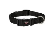 Psy - Trixie Premium collar S: 25–40 cm/15 mm black - TX20221