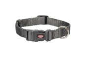 Psy - Trixie Premium collar XXS–XS: 15–25 cm/10 mm graphite - TX202116