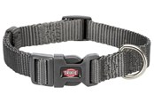 Psy - Trixie Premium collar S–M: 30–45 cm/15 mm graphite - TX201516