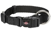 Psy - Trixie Premium collar S–M: 30–45 cm/15 mm black - TX201501
