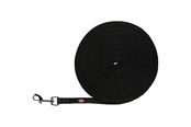 Psy - Trixie Tracking leash rubberised S-M: 15 m/15 mm - black - TX19788