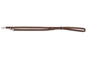 Psy - Trixie Rustic fat leather adjustable lead M–L: 2.00 m/20 mm dark brown - TX19002