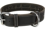Psy - Trixie Rustic fat leather leash Heartbeat L: 47–55 cm/40 mm black - TX18986