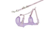 Psy - Trixie Junior Puppy Miękkie Szelki ze Smyczą Jasny Lila Rozmiar S-M Obwód brzucha 26-34cm - TX15564