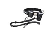 Psy - Trixie Waist belt with leash belt: 60–120 cm/40 mm leash: 1.00–1.35 m/25 mm black/graphite - TX1275