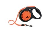 Psy - Flexi New NEON leash M 5M 25KG black/neon orange - H7829O