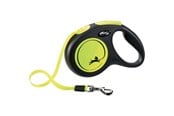 Psy - Flexi New NEON leash M 5M 25KG black/neon yellow - H7829
