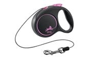 Psy - Flexi Black Design XS leash 3 m 8 kg pink - H78011P