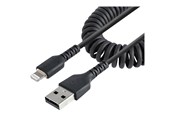 Kabel wyświetlacza - StarTech.com Coiled Apple Lightning to USB Cable for iPhone iPod iPad - 100cm - RUSB2ALT1MBC