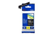Papier, papier fotograficzny i etykiety - Brother TZE345 - White On Black - Roll (1.8 cm x 8 m) - TZe345
