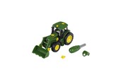 Samochody i pojazdy - Theo Klein John Deere Tractor w/ Front Loader and Weight - 3903
