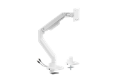 Uchwyt na monitor - DUTZO Uchwyt do monitora na 1 monitor (do 49") - Heavy Duty z portami USB A i C - Biały - MMAHDW-1