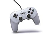 Akcesoria dla graczy - 8BitDo Pro2 Wired Gamepad for Switch and Windows - Grey - Wired Controller - Nintendo Switch - 6922621501824
