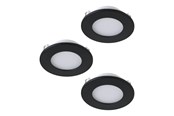 Inteligentny dom - EGLO FUEVA-Z recessed spot Ø85 mm black 3-pack - 900105