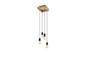 Lampy - EGLO WOOTTON oprawa wisząca, brązowy, czarny - 43591