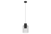 Lampy - EGLO MILLIGAN oprawa wisząca, czarny, biały - 43625