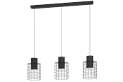Lampy - EGLO MILLIGAN oprawa wisząca, czarny, biały - 43626