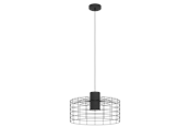 Lampy - EGLO MILLIGAN oprawa wisząca, czarny, biały - 43628