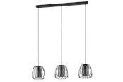Lampy - EGLO FLORESTA oprawa wisząca, czarny-transparentny - 99706