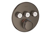 Prysznic i akcesoria do montazu - Grohe Grohtherm SmartControl Thermostat for installation with 3 valves, brushed hard graphite - 29121AL0