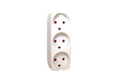 Przelaczniki - Gripo Socket with 3 outlets and earth White - 5709119075507