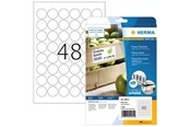Papier, papier fotograficzny i etykiety - HERMA Labels A4 Ø 30 mm Round White 1200pc - 10915