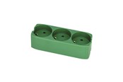 Przelaczniki - Gripo Socket with 3 outlets and earth, Green - 5709119075538