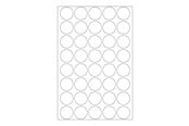 Materialy do pakowania - HERMA sealing label - 19 mm diameter - transparent - polyester (pack of 640) - 2257